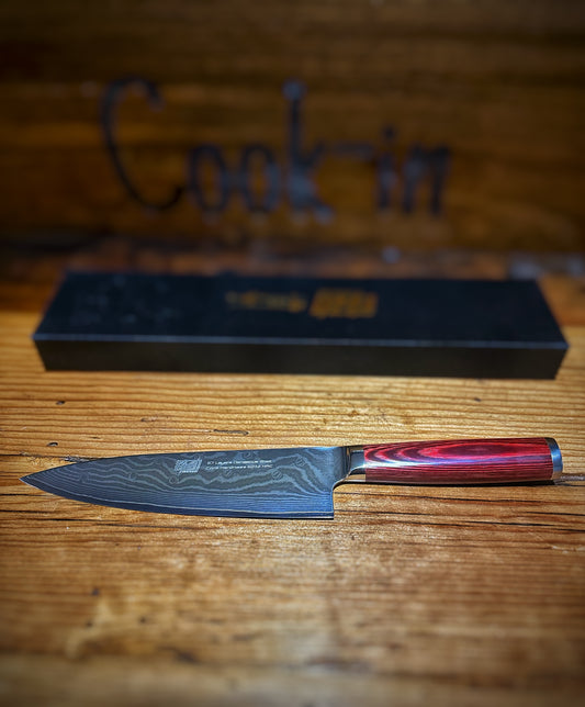 CUCHILLO CHEF ROJO