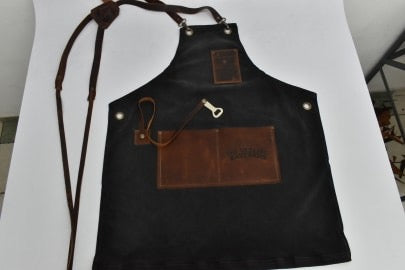 MANDIL DE MEZCLILLA Y PIEL