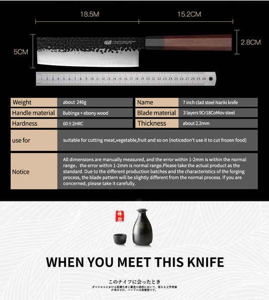 Cuchillo hacha octagonal