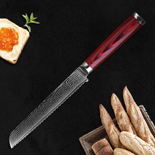 CUCHILLO DE PAN ROJO